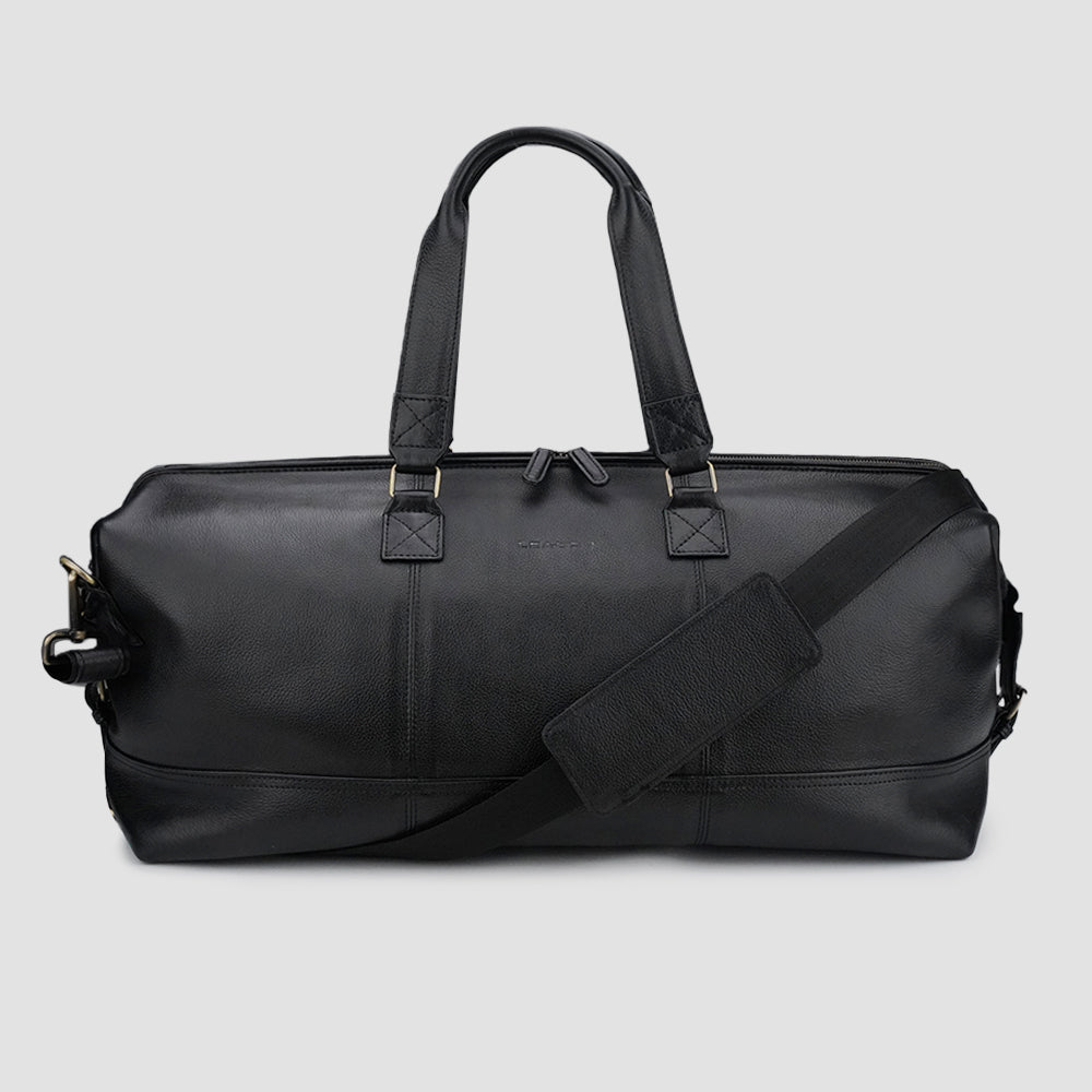 Stylish men's leather travel bag