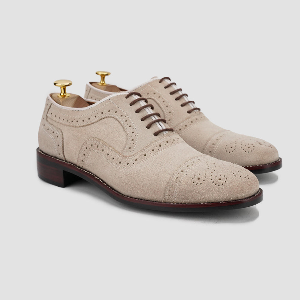Mens Formal Oxford Shoes in Rodeo Dust - LEAURY’s Exclusive