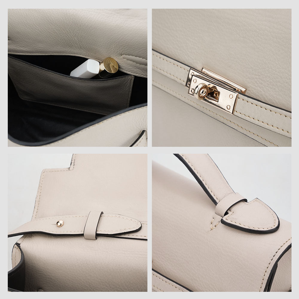 Leather handbag for womens