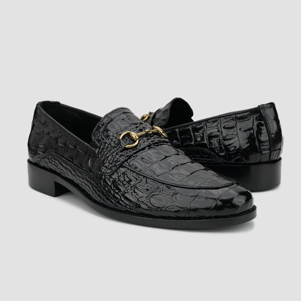 Printed leather loafers in Pakistan