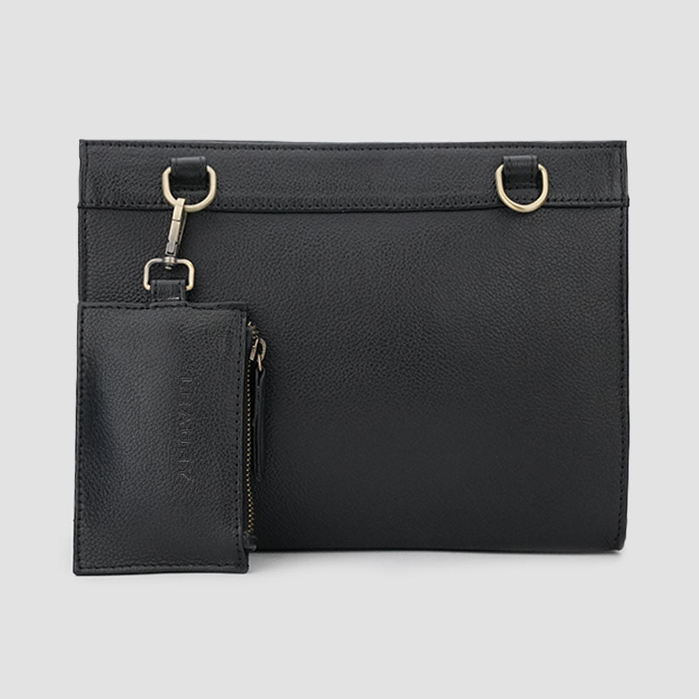 Leather shoulder bag for him 