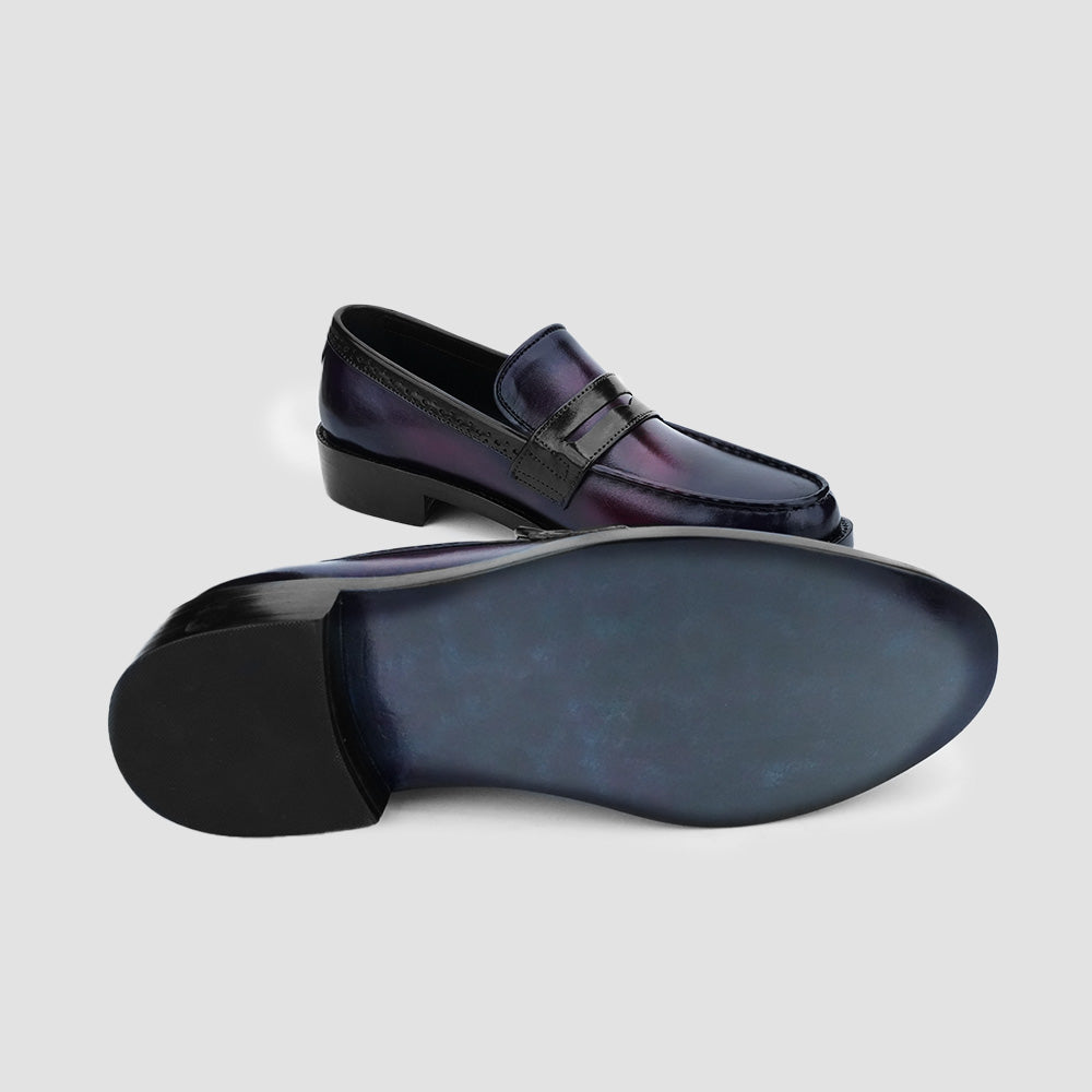 Trendy leather penny loafers