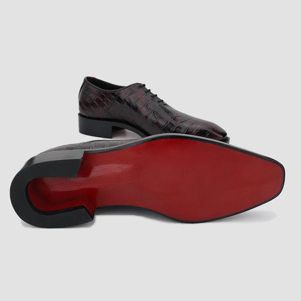 Red bottom leather shoes for weddings