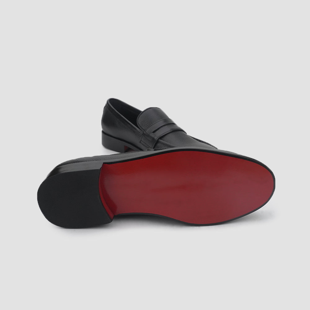 Leather penny loafers for men