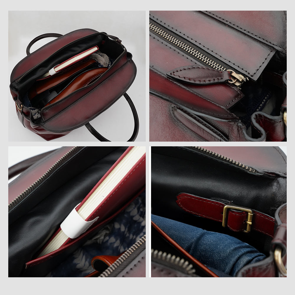 Leather pouch bag for women