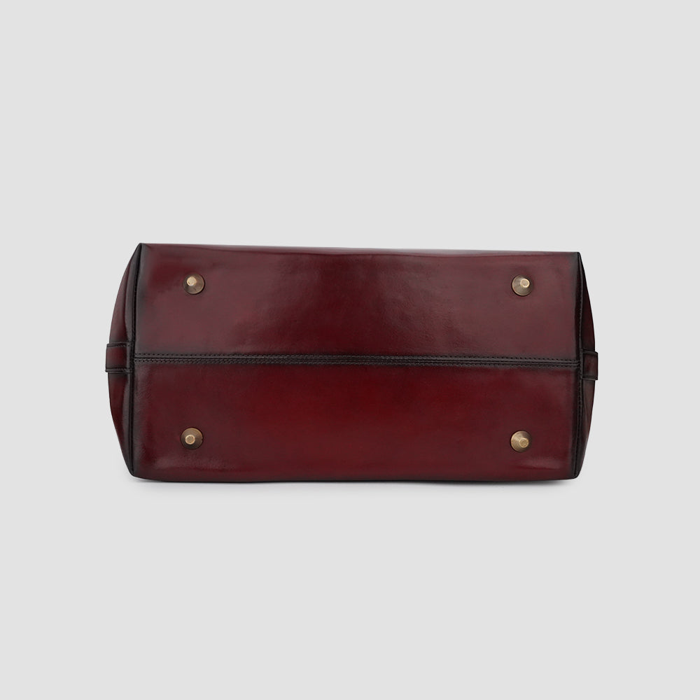 Office brown leather carry all bag 